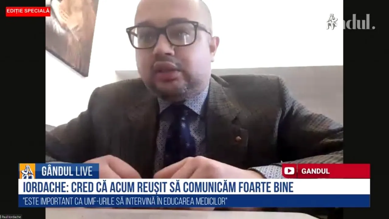 Webinar Gândul și Medici pentru România. Dr. Paul Iordache: „Este prima oară în istorie când o societate digitalizată se confruntă cu o pandemie”  - VIDEO