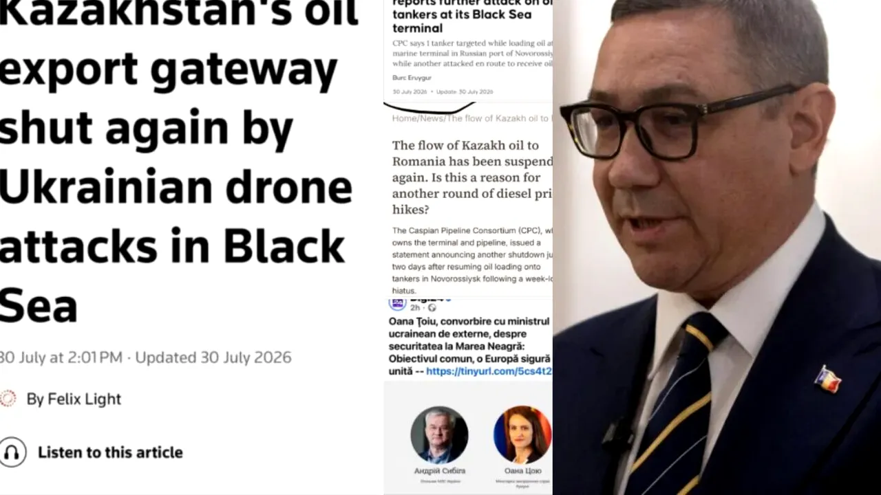Victor Ponta: „Nu găsiți nicăieri publicat faptul că atacurile cu drone ale Ucrainei au oprit din nou importurile de petrol din Kazakhstan!”