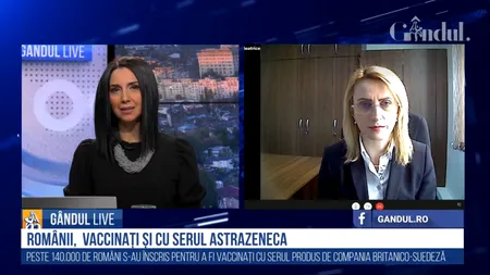GÂNDUL LIVE. Beatrice Mahler, despre vaccinul anti-COVID: „O reacție care ar pune viața în pericol apare în primele 15 minute. Toate celelalte reacții apar în timp, dar pot fi manageriate”