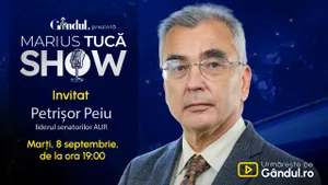 Marius Tucă Show începe marți, 8 septembrie, de la ora 19.00, live pe Gândul. Invitat: Petrișor Peiu