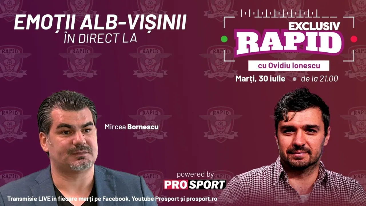 „EXCLUSIV RAPID” cu Ionescu și Bornescu