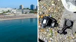 Un nou fragment de dronă a ajuns pe litoral. Valurile l-au adus pe plaja din Olimp