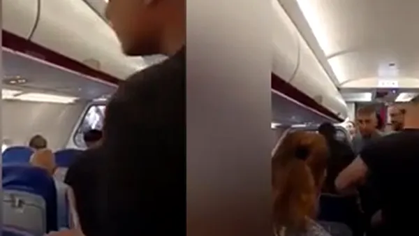 Scandal la bordul unui avion Wizz Air care urma să decoleze din București. Pasagerii s-au luat la bătaie