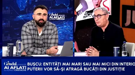 Doru Bușcu: Entități din putere vor bucăți din justiție/Justiția asta strâmbă este chitită pe făcut bani