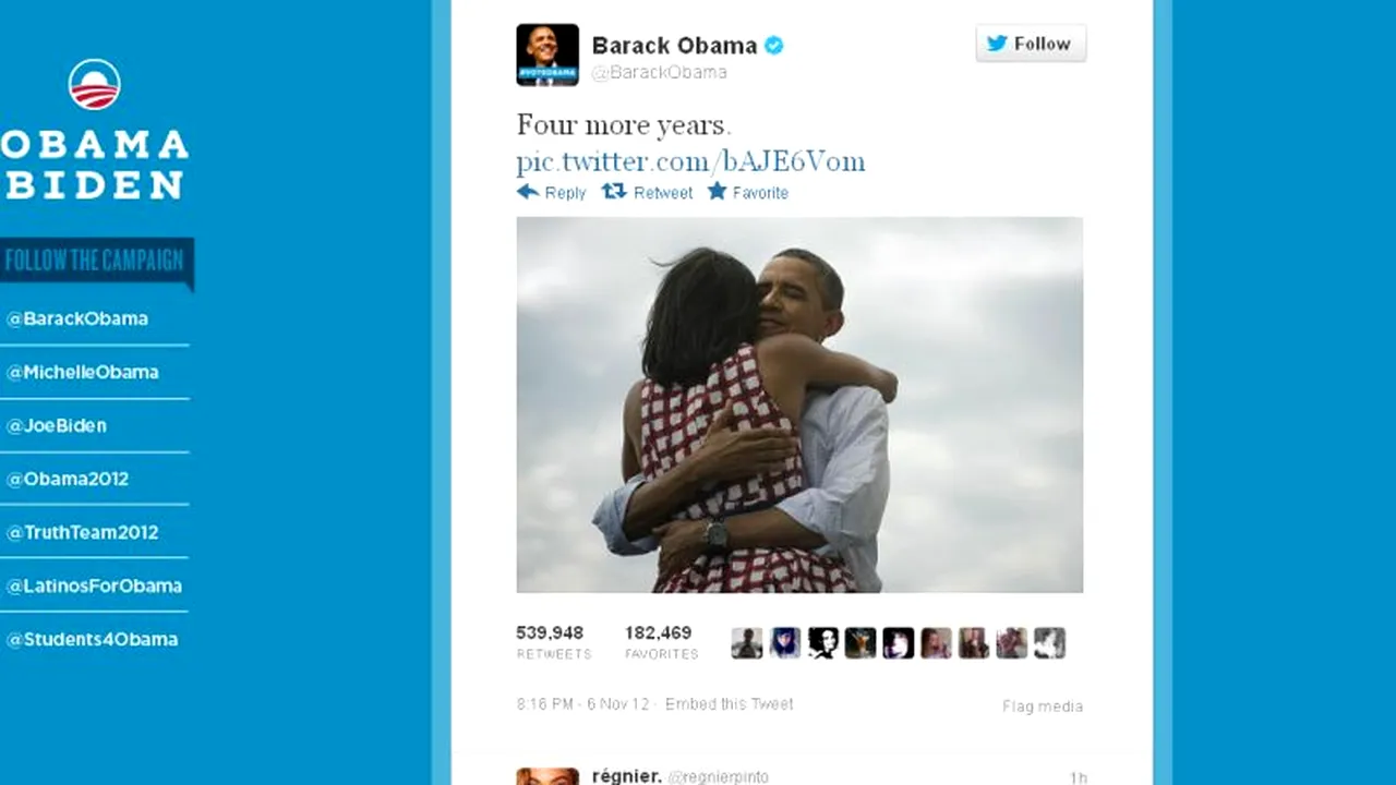 Mesajul cu care BARACK OBAMA face istorie pe Twitter