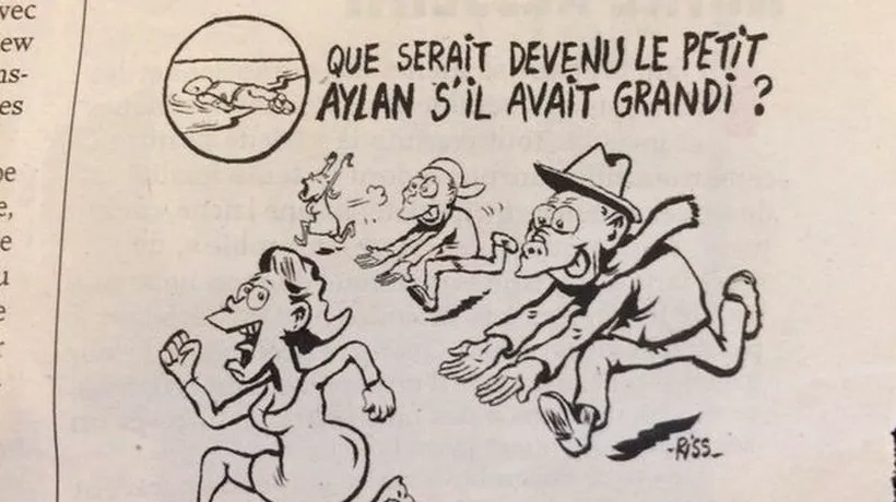 Charlie Hebdo stârnește noi controverse: Micuțul sirian înecat anul trecut, prezentat ca agresor sexual