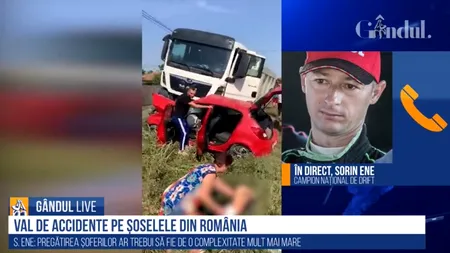 Campionul național de drifting Sorin Ene la GÂNDUL LIVE: Totul pornește de la pregătirea conducătorilor auto! Șoferii trebuie să se adapteze la trafic și la starea drumurilor - VIDEO
