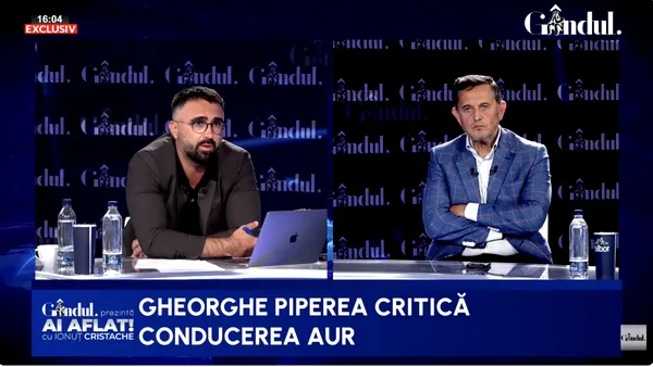 Gheorghe Piperea, reproșuri la adresa conducerii AUR: „Senzația este că băltim / Puteam să punctăm în aceste luni / Mergem înainte doar în sondaje / În AUR există mai multe valori decât Simion și Georgescu”