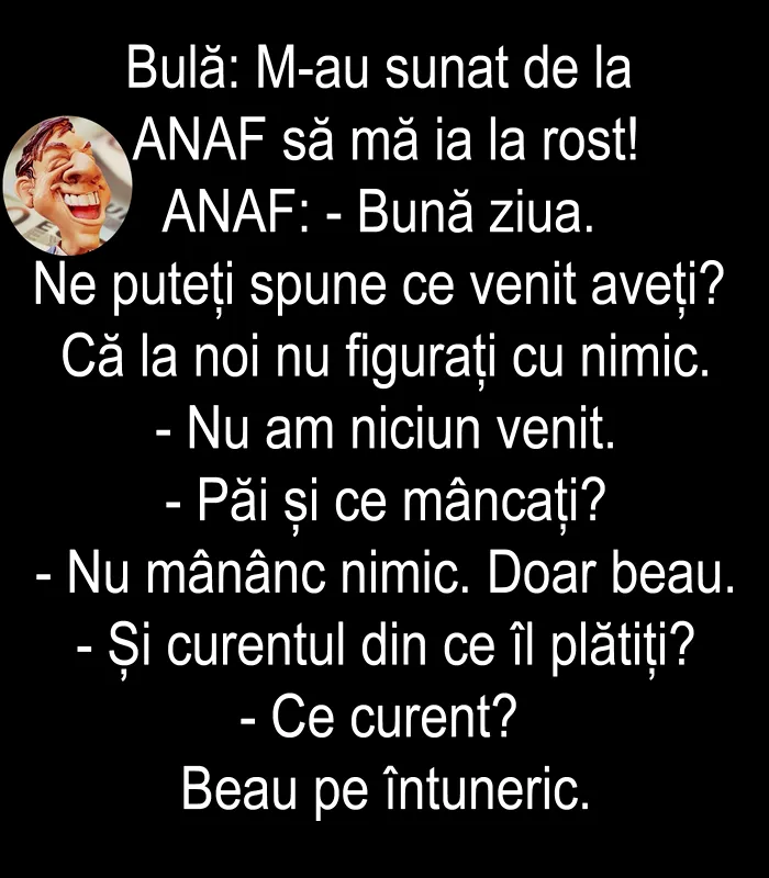 Bancul nopții | Bulă și ANAF