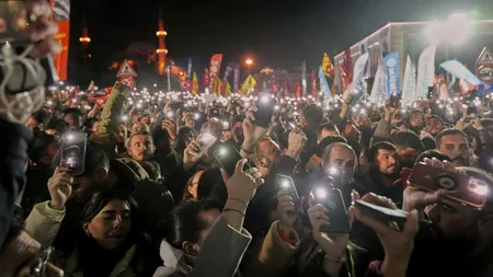 PROTEST la Istanbul. Mii de oameni au manifestat împotriva arestării lui Ekrem Imamoglu