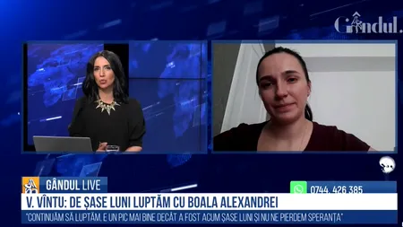 CU GÂNDUL LA VOI. Verginia Vîntu, mama fetiței care are nevoie de cel mai scump vaccin din lume: Ca părinți, nu putem să admitem faptul că Alexandra s-ar putea stinge sub ochii noștri. / Doar cu ajutorul tuturor fiica noastră poate fi salvată
