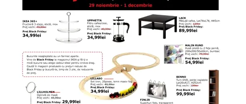 BLACK FRIDAY 2013 IKEA. Retailerul anunță prețuri cu 50% mai mici