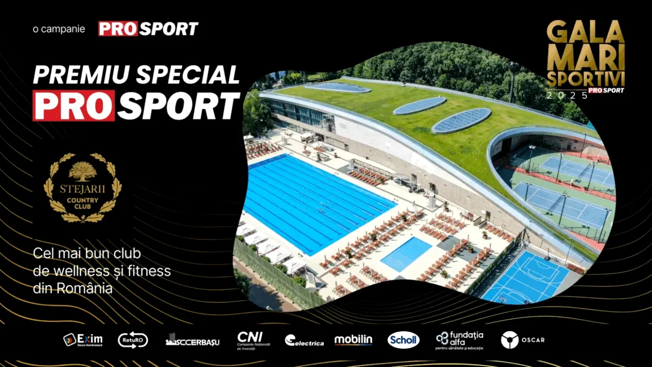 Gala Mari Sportivi Prosport 2025 | Premiu special pentru Stejarii Universe Wellness & Community, proiectul spectaculos al omului de afaceri Ion Țiriac