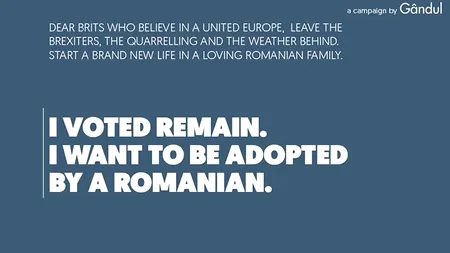 Campania Gândul „Romanians adopt remainians