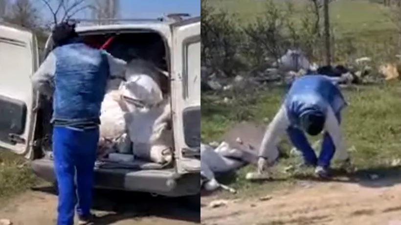 Gunoi „scump” de 30.000 de lei! Amendă usturătoare pentru un tânăr care arunca moloz la marginea satului - VIDEO