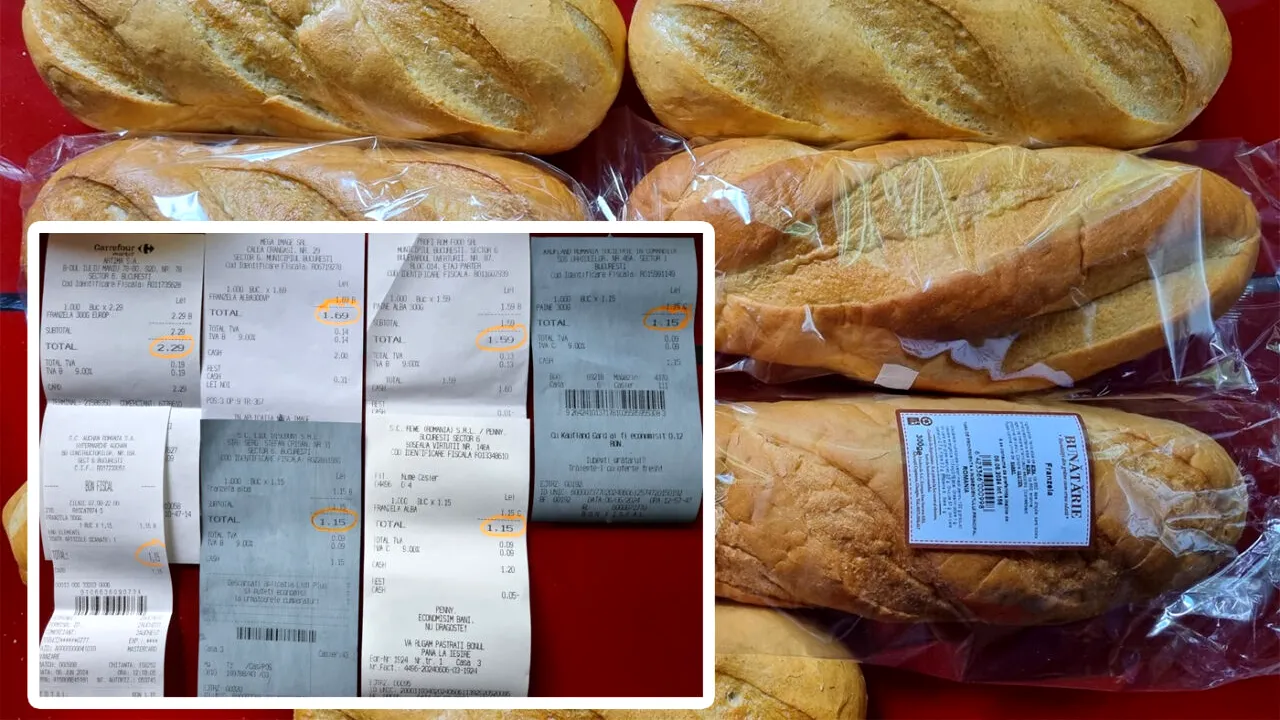 Supermarketul din România cu cele mai MICI prețuri la pâine: Carrefour, Mega Image, Profi, Auchan, Kaufland, Penny sau LIDL?