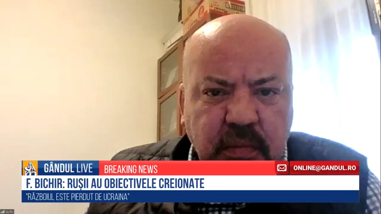 GÂNDUL LIVE. Florian Bichir: „Ucraina a pierdut războiul. Consecințele vor fi grave”