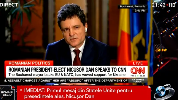 Nicușor Dan, la CNN: „Trebuie să ajungem să recâștigăm încrederea românilor”