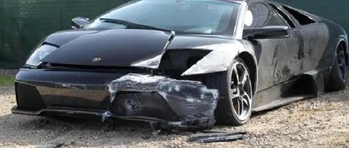 Lamborghini de 220.000 de dolari, abandonat în urma unui accident