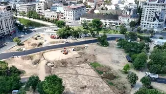 Imagini din dronă cu Planșeul Unirii. Cum arată lucrările la structura de beton / Vor începe și restricțiile de circulație