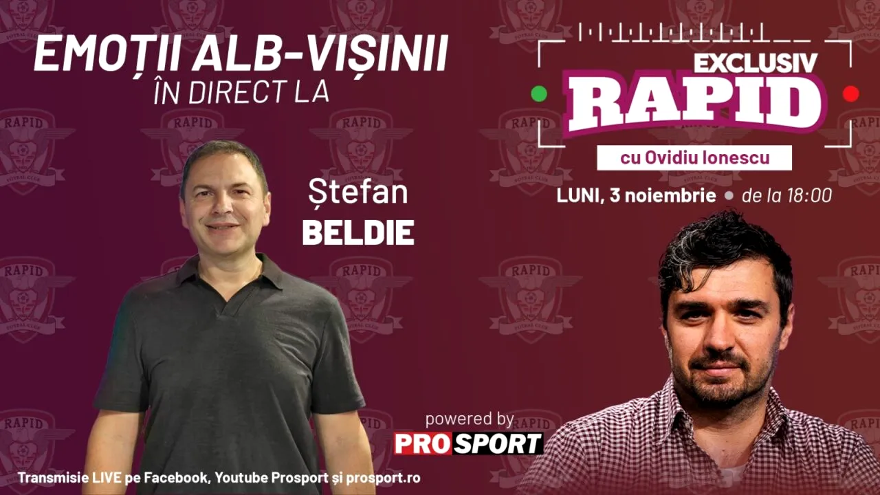 „EXCLUSIV RAPID” după Craiova - Rapid 2-2 începe la ora 18:00, în direct pe YouTube - ProSport
