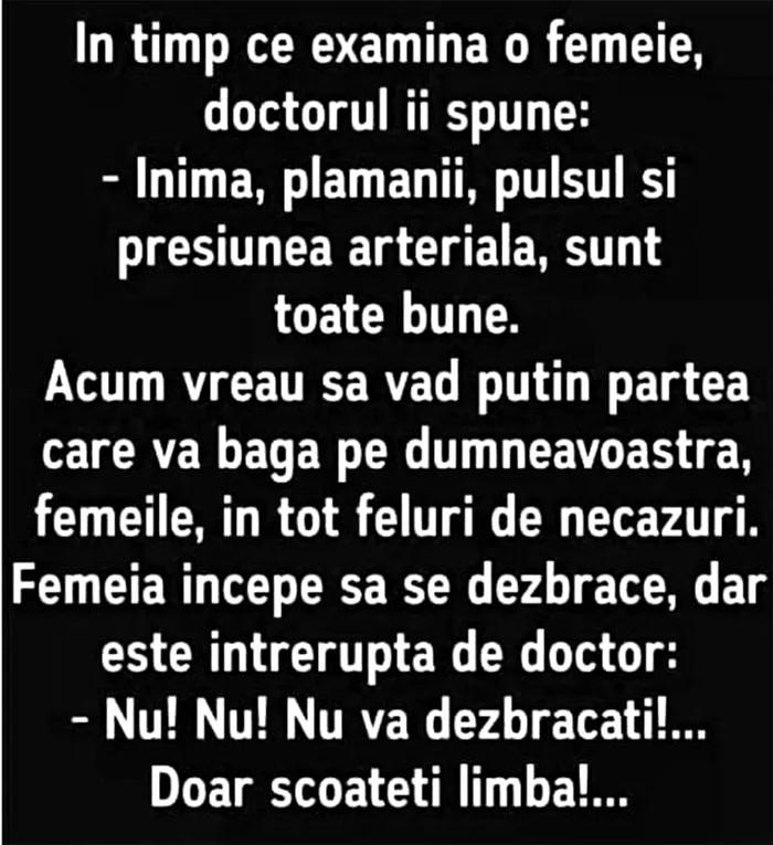 Bancul de duminică Doctorul și femeia