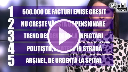 GÂNDUL NEWS. Peste jumătate de milion de facturi au fost emise greșit de furnizorii de energie și gaze (VIDEO)