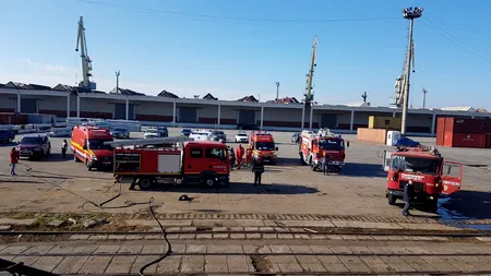 Incendiu în Portul Constanța Sud-Agigea. Trei persoane au avut nevoie de îngrijiri medicale 