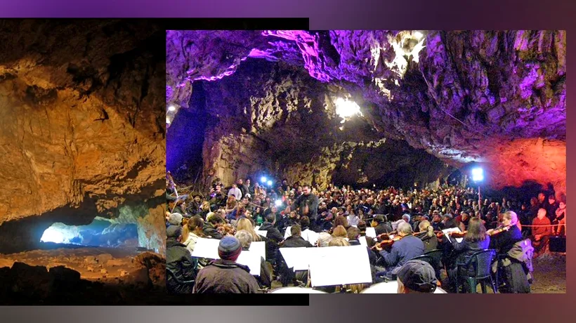 FOTO | Peștera unică din România unde se țin concerte simfonice. Anul acesta sunt așteptați peste 3.000 de spectatori