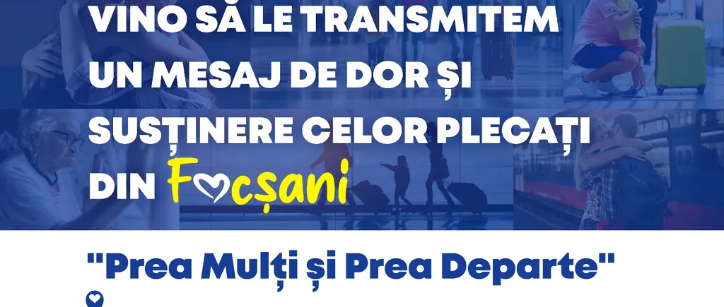 PNL VRANCEA, Flash-Mob, în semn de solidaritate cu cei plecați în afara orașului Focșani: Prea mulți, prea departe