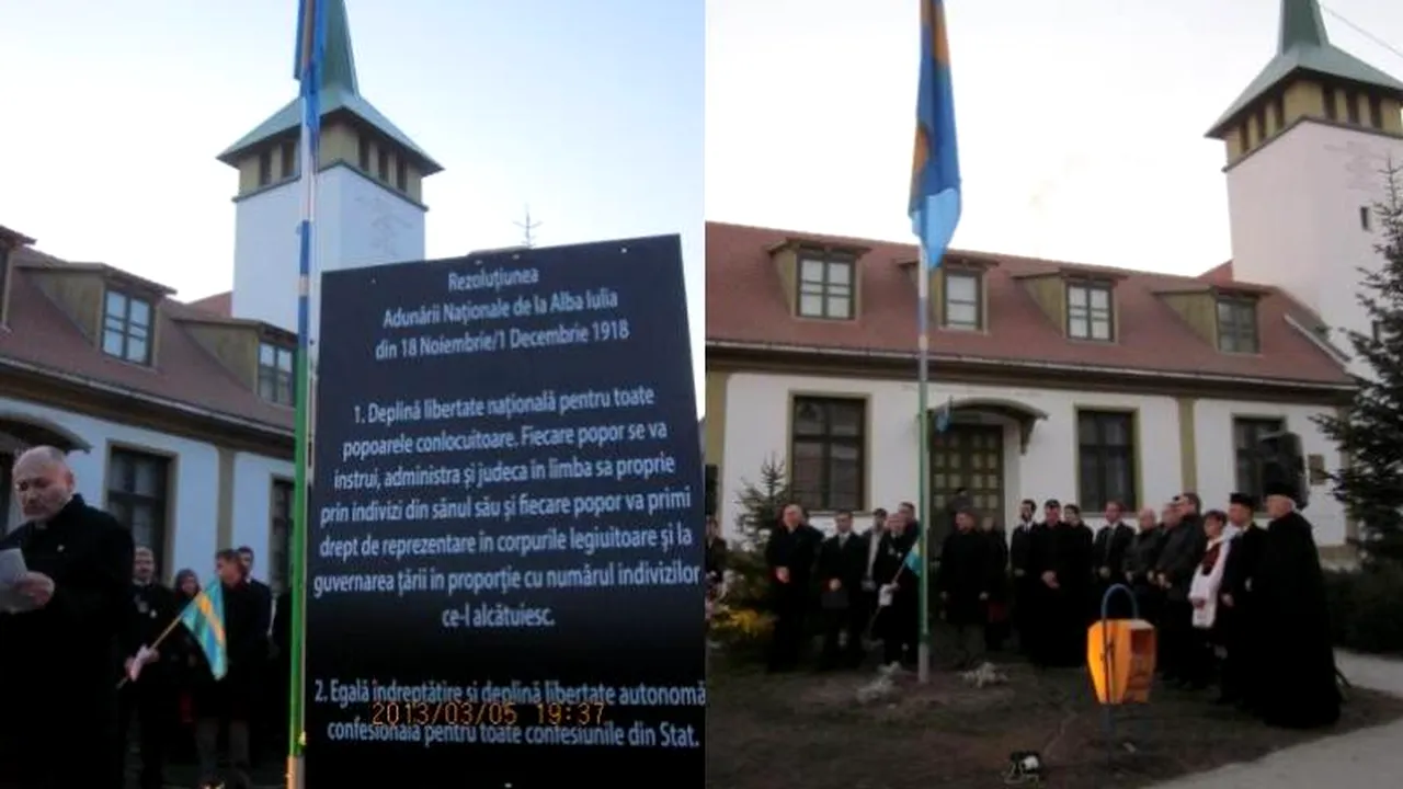 Nici steagul secuiesc nu mai e cum era. Doar 300 de curioși la arborarea unui drapel uriaș în Covasna