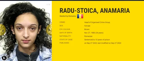 Most Wanted: O româncă, pe lista celor mai căutate infractoare din lume / Motivul pentru care autoritățile o vânează pe Anamaria Radu-Stoica încă din 2012 (FOTO)