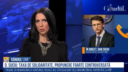 GÂNDUL LIVE. Dan Suciu, purtător de cuvânt al BNR: „Statul nu se poate împrumuta la nesfârșit, există limite naturale dincolo de care nu poți să treci”. Care e cea mai mare îngrijorare a Băncii centrale?