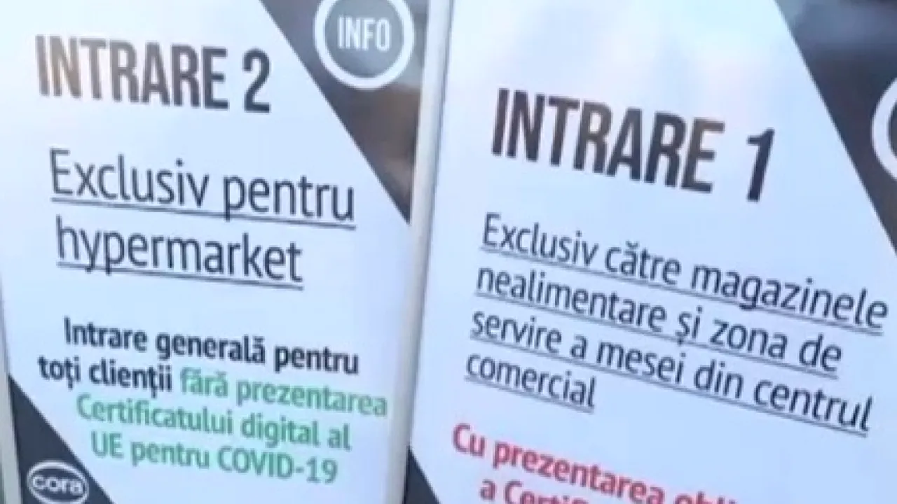 Primul centru comercial amendat pentru că permitea accesul nevaccinaților fără certificat verde
