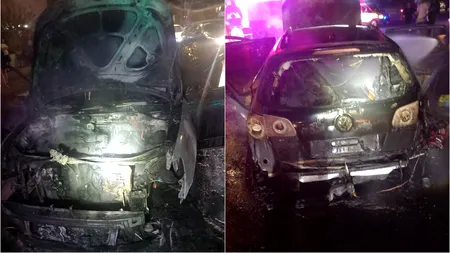 Un adolescent de 16 ani a furat o mașină, apoi a gonit pe străzile Craiovei. Autoturismul s-a făcut scrum, după ce motorul i-a luat foc