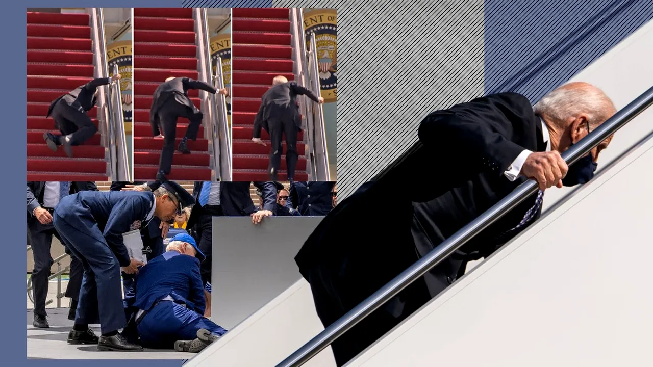 Comandantul Suprem al SUA se TÂRĂȘTE până la elicopter. Joe Biden are nevoie de ASISTENȚĂ la deplasare / „Dacă apare o afecțiune medicală...”