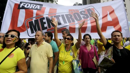 Peste un milion de brazilieni au demonstrat împotriva președintei Dilma Rousseff