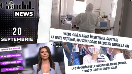 GÂNDUL NEWS. Valul 4 dă alarma în sistemul sanitar! Nu mai este niciun pat liber la Terapie Intensivă în Capitală