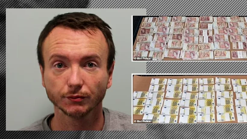 Un român a fost prins la Londra cu bancnote false în valoare de milion de lire sterline. Avea asupra lui și un pistol de „aruncat” banii în stripteuze