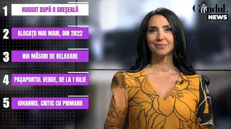 GÂNDUL NEWS. Guvernul a decis prelungirea stării de alertă și implementarea unor noi măsuri de relaxare - VIDEO