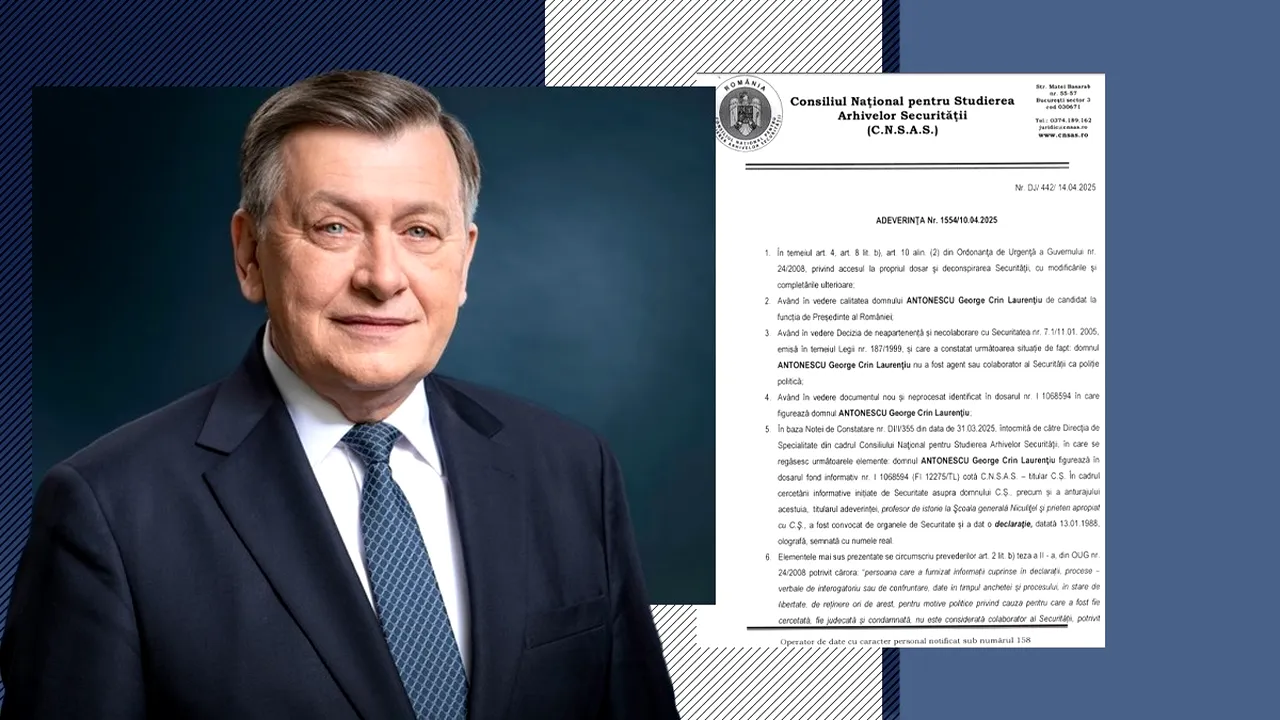 Crin Antonescu spune că a cerut CNSAS documentele din dosarul său legat de fosta Securitate: „Documentele le voi face publice”