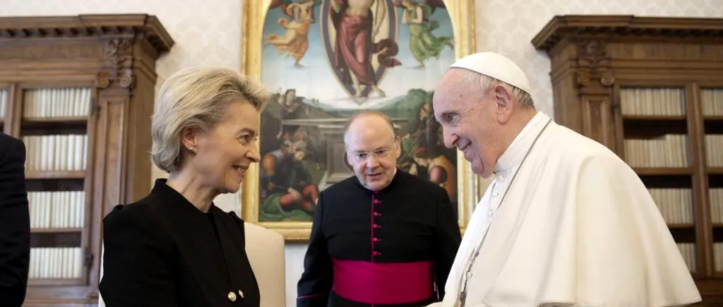 Șefa Comisiei Europene, Ursula von der Leyen, s-a întâlnit cu Papa Francisc la Vatican
