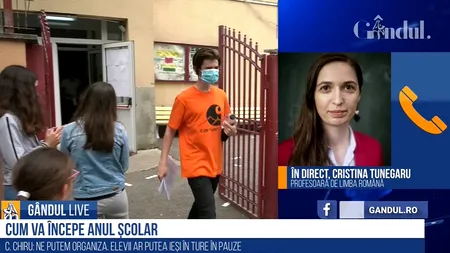 GÂNDUL LIVE. Cristina Tunegaru, despre începerea școlii. Ministerul a aruncat strategia, însă nu a oferit și câteva ghiduri. / R. Moldova a anunțat șapte scenarii