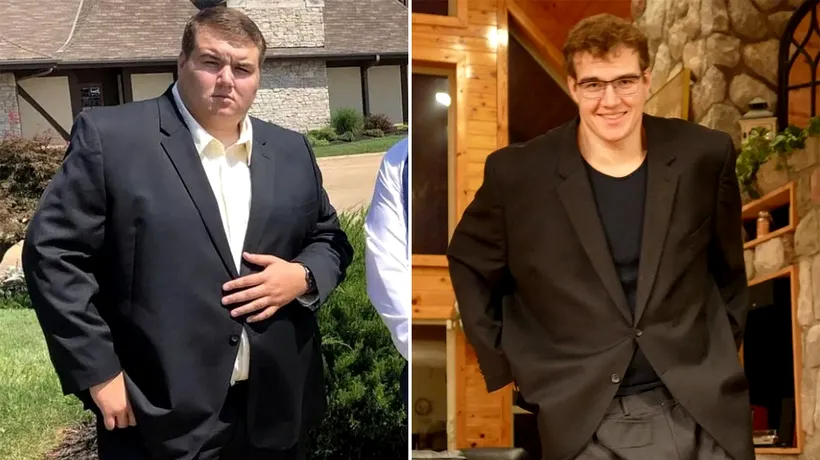 DIETA riscantă cu care acest tânăr a slăbit 95 de kilograme în 2 ani. Ce a mâncat în fiecare zi