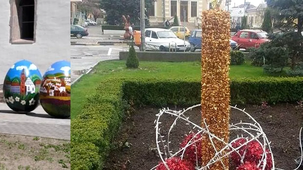 Ce a răsărit de Paște în mijlocul orașului Tecuci. Primarii care fac risipă de imaginație și de bani ca 