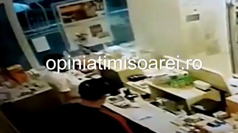 VIDEO. Imagini cu tâlharul dintr-o farmacie din Timișoara. Autorul a sunat la 112 și s-a predat