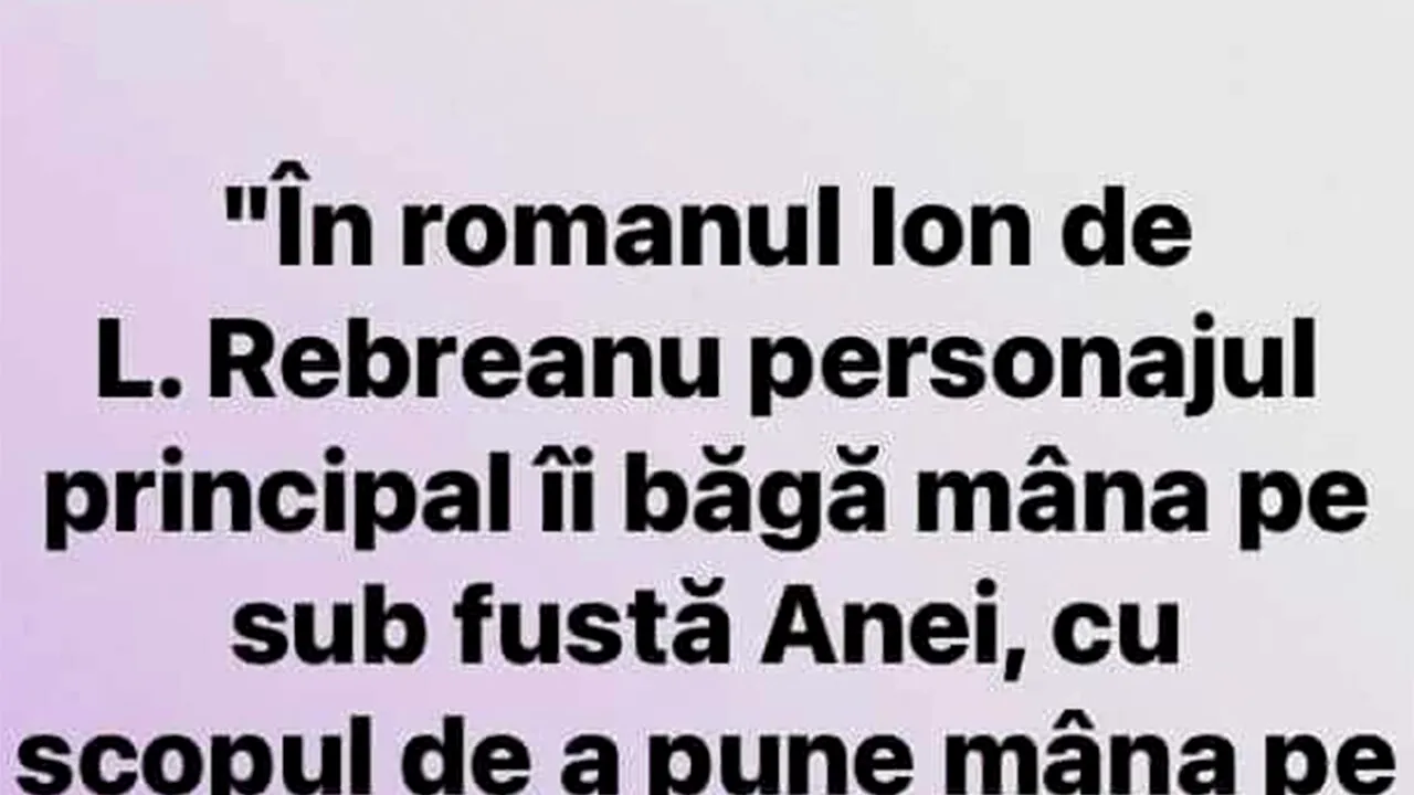 Bancul de duminică | Perlă de la Bacalaureat