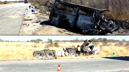 Tragedie în Zimbabwe. 27 de oameni au murit după ce un microbuz s-a ciocnit frontal cu un camion