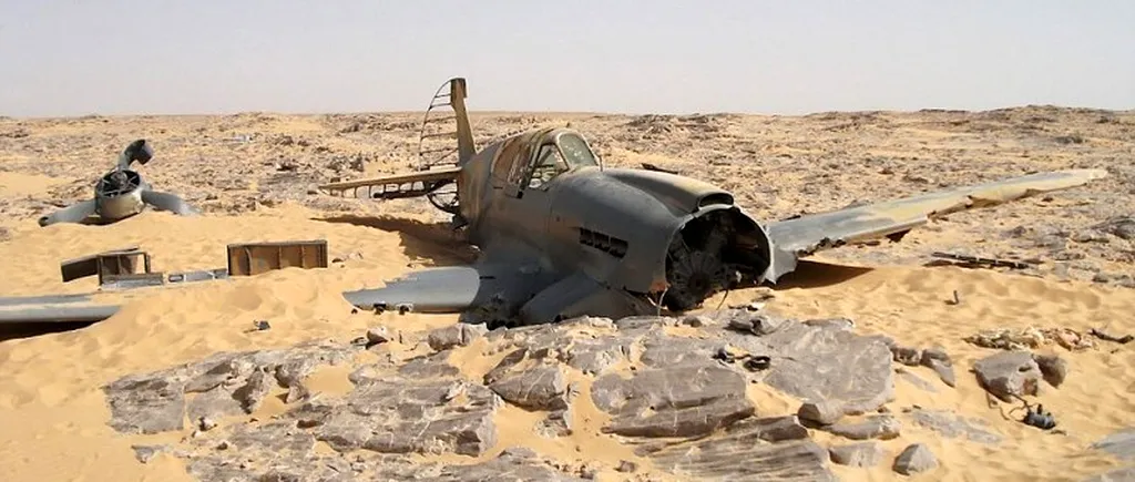 GALERIE FOTO. Un avion prăbușit în cel de-al Doilea Război Mondial a fost descoperit în deșertul Sahara