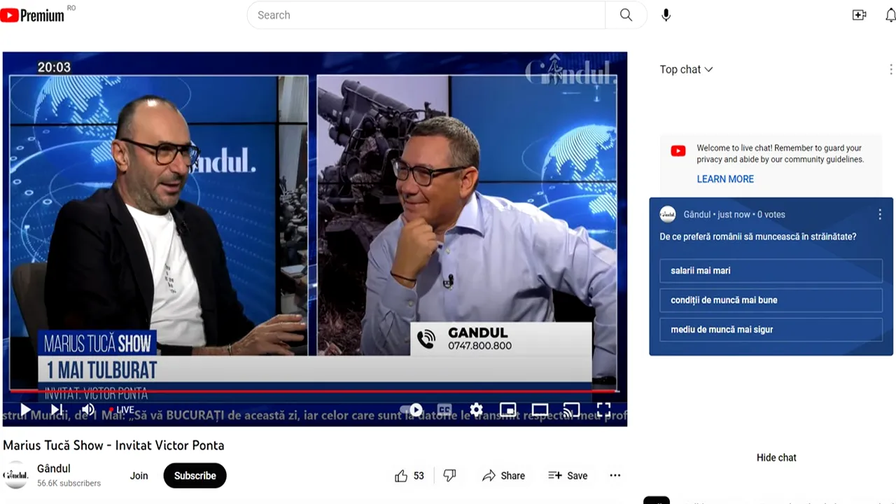 POLL Marius Tucă Show: „De ce preferă românii să muncească în străinătate?”